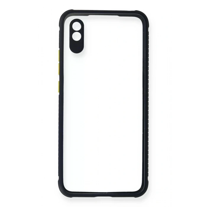 Xiaomi Redmi 9A Kılıf Miami Şeffaf Silikon - Lacivert