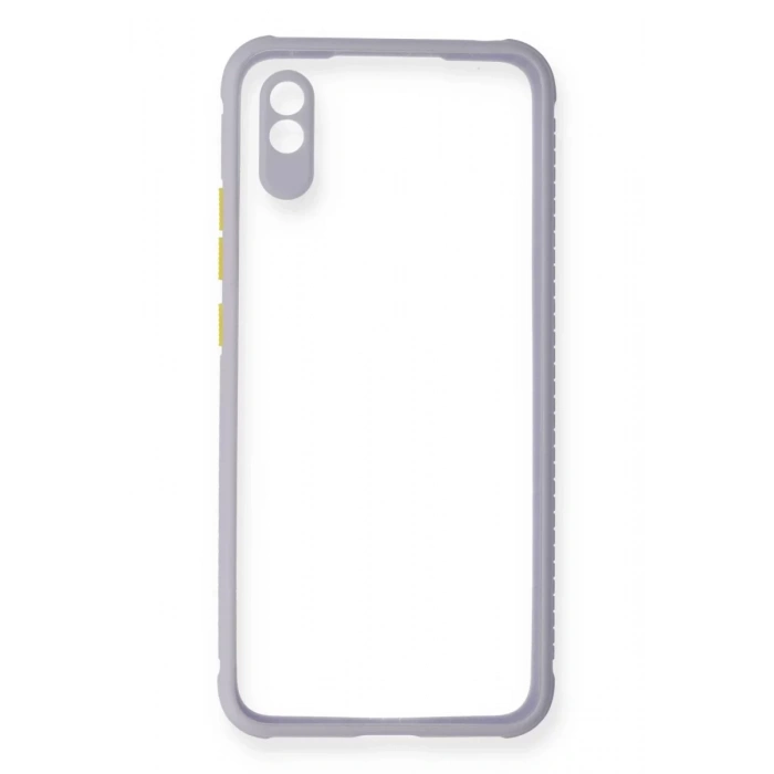 Xiaomi Redmi 9A Kılıf Miami Şeffaf Silikon - Lila