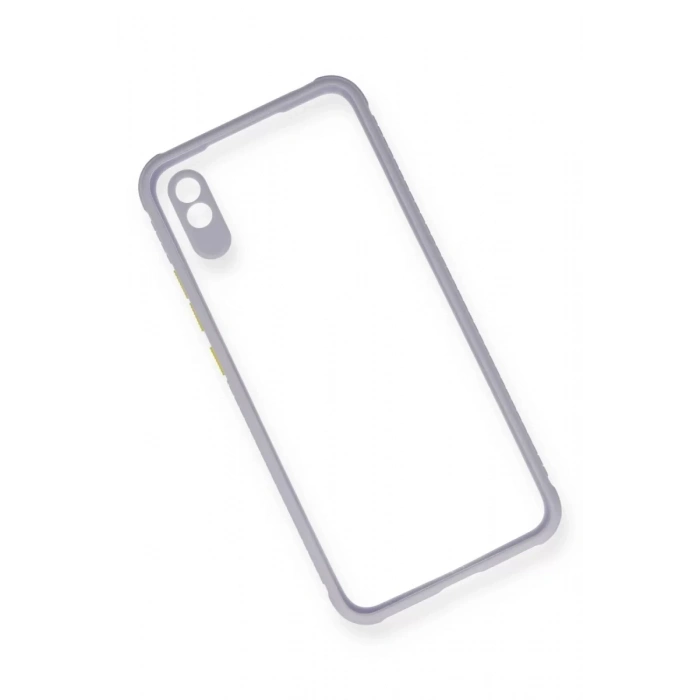 Xiaomi Redmi 9A Kılıf Miami Şeffaf Silikon - Lila