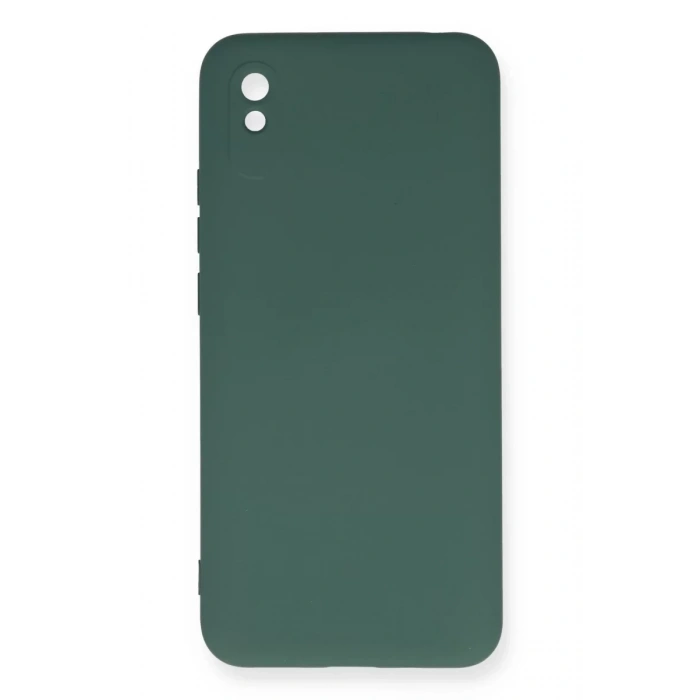 Xiaomi Redmi 9A Kılıf Nano içi Kadife Silikon - Koyu Yeşil