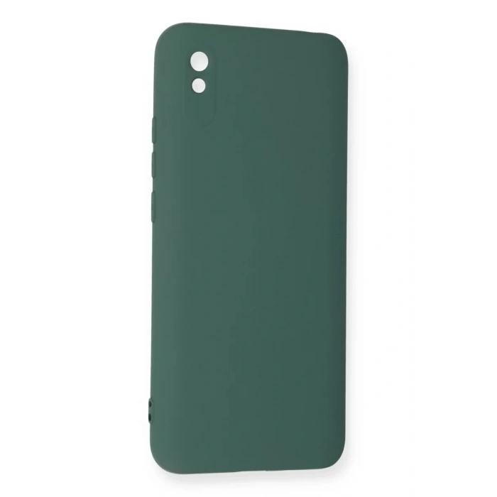 Xiaomi Redmi 9A Kılıf Nano içi Kadife Silikon - Koyu Yeşil