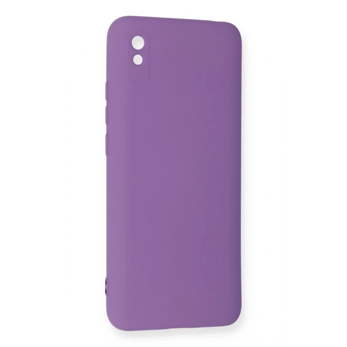 Xiaomi Redmi 9A Kılıf Nano içi Kadife Silikon - Mor
