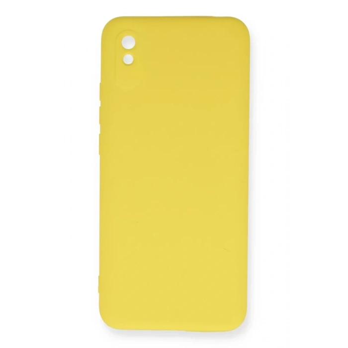 Xiaomi Redmi 9A Kılıf Nano içi Kadife Silikon - Sarı