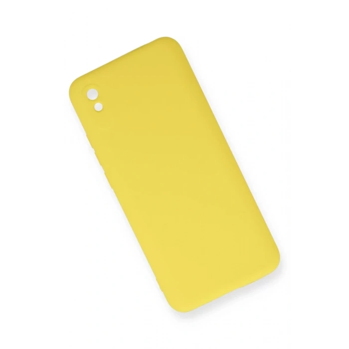 Xiaomi Redmi 9A Kılıf Nano içi Kadife Silikon - Sarı
