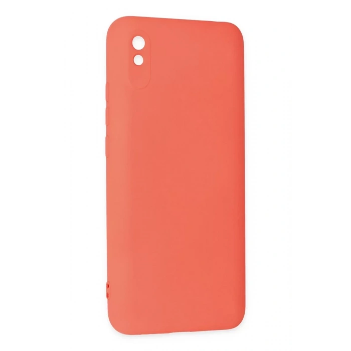 Xiaomi Redmi 9A Kılıf Nano içi Kadife Silikon - Turuncu