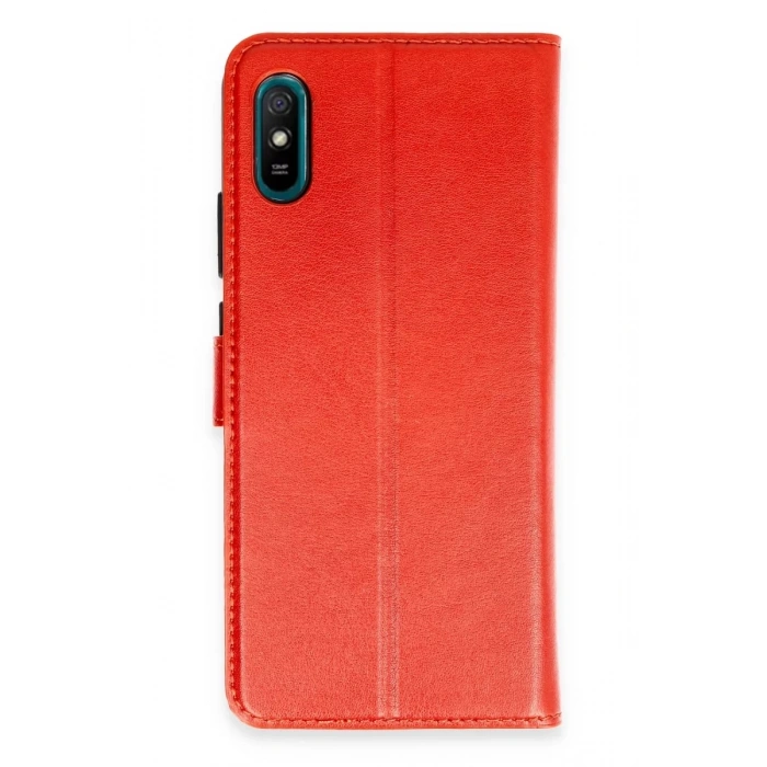 Xiaomi Redmi 9A Kılıf Trend S Plus Kapaklı Kılıf - Kırmızı