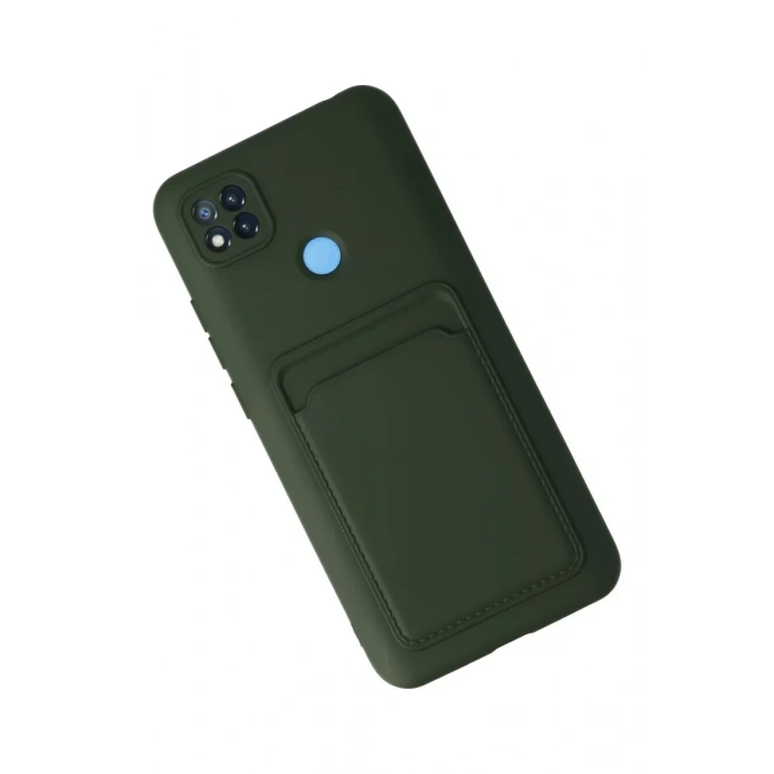 Xiaomi Redmi 9C Kılıf Kelvin Kartvizitli Silikon - Koyu Yeşil