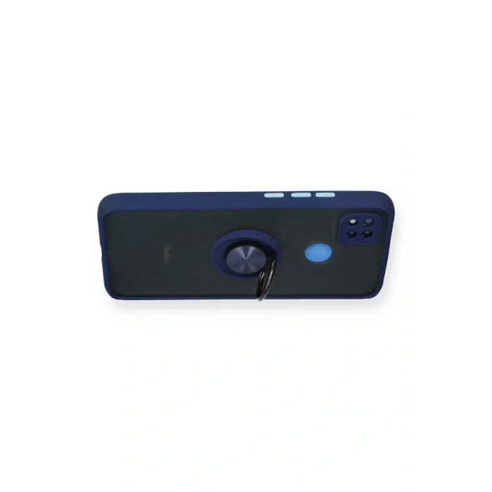 Xiaomi Redmi 9C Kılıf Montreal Yüzüklü Silikon Kapak - Lacivert