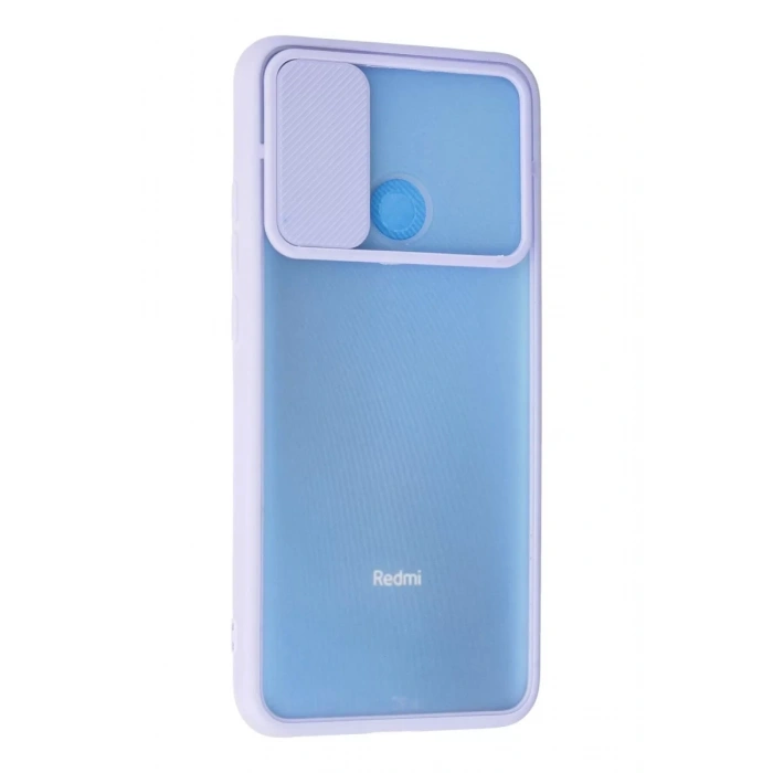 Xiaomi Redmi 9C Kılıf Palm Buzlu Kamera Sürgülü Silikon - Lila
