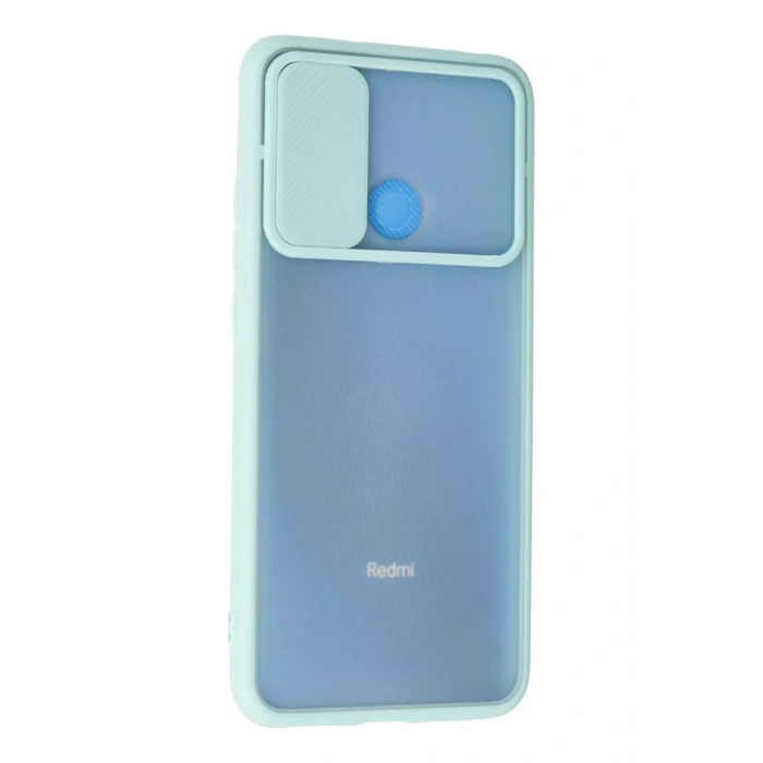Xiaomi Redmi 9C Kılıf Palm Buzlu Kamera Sürgülü Silikon - Turkuaz