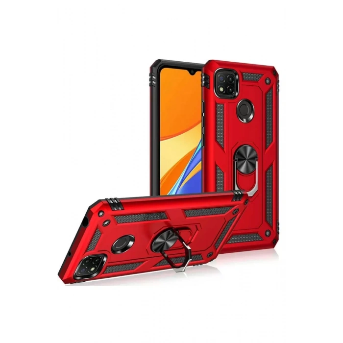 Xiaomi Redmi 9C Kılıf Sofya Yüzüklü Silikon Kapak - Rose