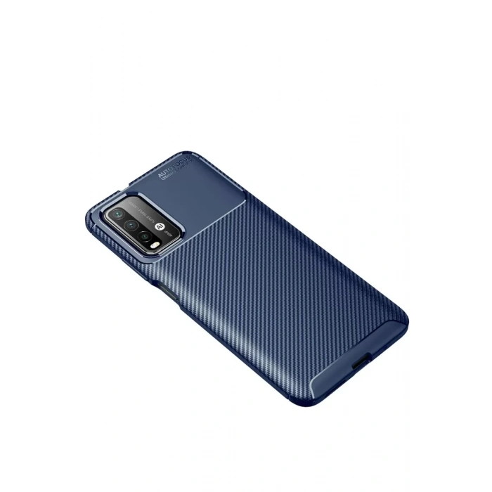 Xiaomi Redmi 9T Kılıf Auto Focus Karbon Kapak - Lacivert