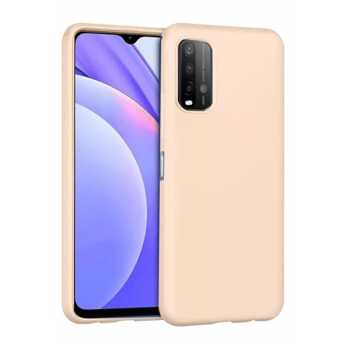 Xiaomi Redmi 9T Kılıf Nano içi Kadife Silikon - Pudra