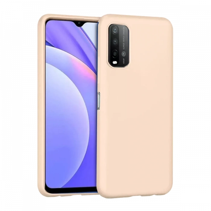 Xiaomi Redmi 9T Kılıf Nano içi Kadife Silikon - Pudra