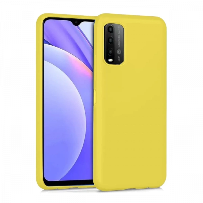Xiaomi Redmi 9T Kılıf Nano içi Kadife Silikon - Sarı