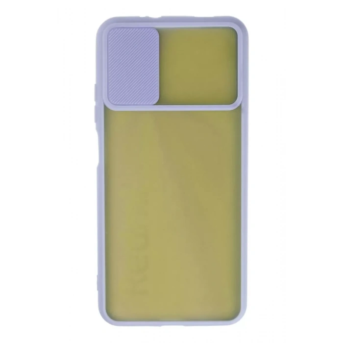 Xiaomi Redmi 9T Kılıf Palm Buzlu Kamera Sürgülü Silikon - Lila
