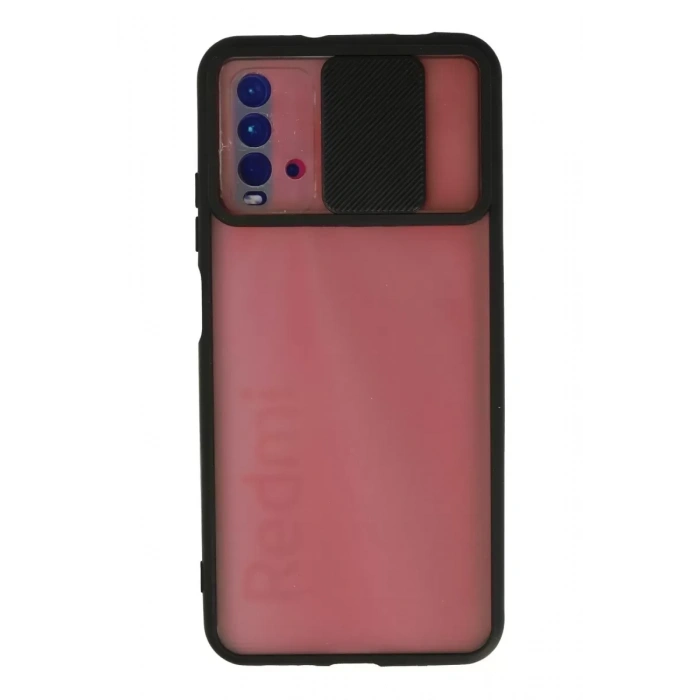 Xiaomi Redmi 9T Kılıf Palm Buzlu Kamera Sürgülü Silikon - Siyah