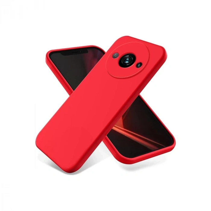 Xiaomi Redmi A3 4G Kılıf First Silikon - Kırmızı