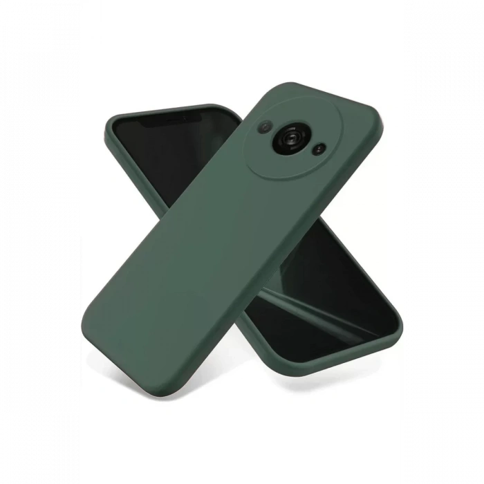 Xiaomi Redmi A3 4G Kılıf First Silikon - Koyu Yeşil