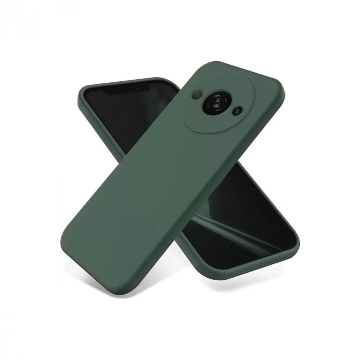 Xiaomi Redmi A3 4G Kılıf First Silikon - Koyu Yeşil