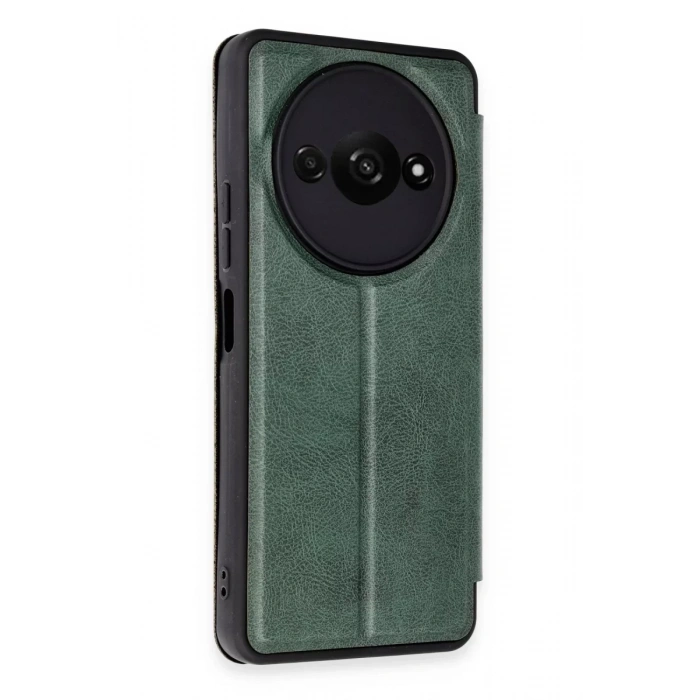 Xiaomi Redmi A3 4G Kılıf Flip Cover - Koyu Yeşil