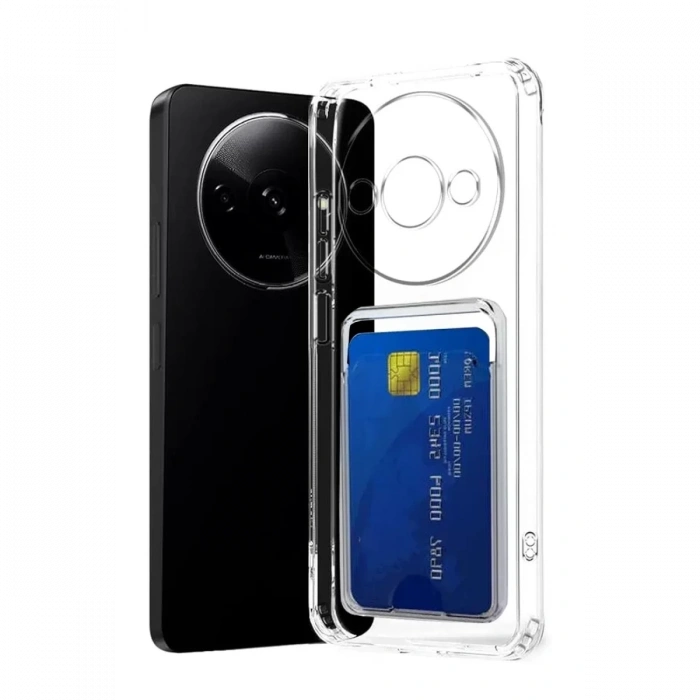 Xiaomi Redmi A3 4G Kılıf Kart Şeffaf Silikon - Şeffaf