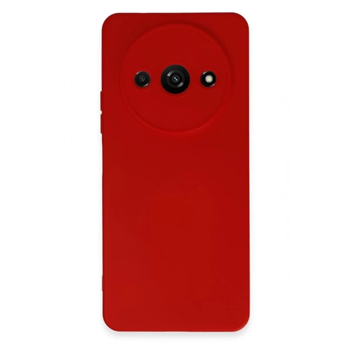 Xiaomi Redmi A3 4G Kılıf Nano içi Kadife Silikon - Kırmızı