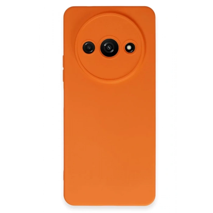 Xiaomi Redmi A3 4G Kılıf Nano içi Kadife Silikon - Turuncu