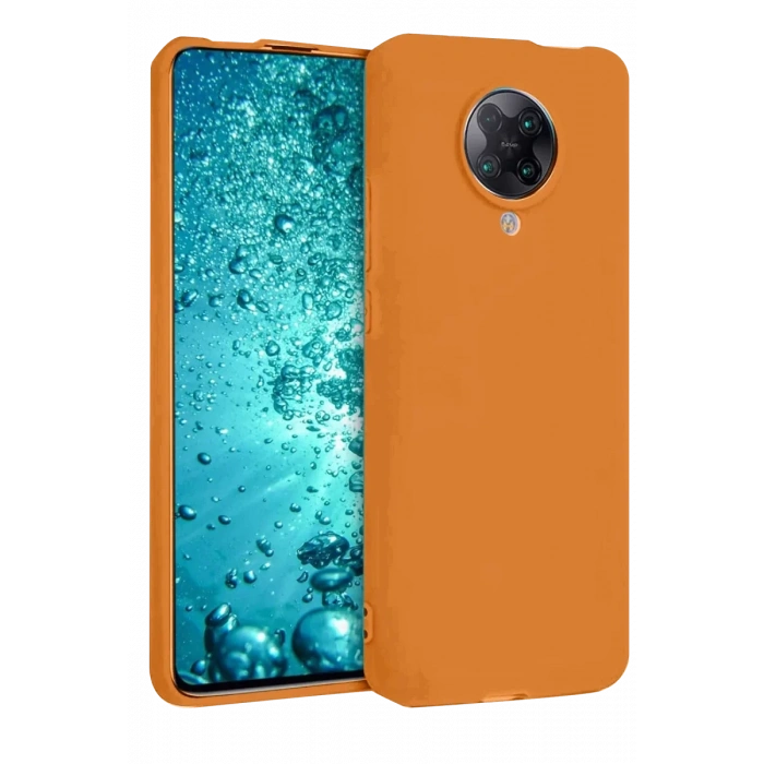 Xiaomi Redmi K30 Pro Kılıf Nano içi Kadife Silikon - Turuncu