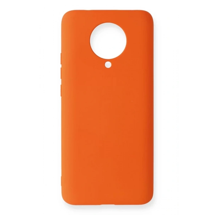 Xiaomi Redmi K30 Pro Kılıf Nano içi Kadife Silikon - Turuncu