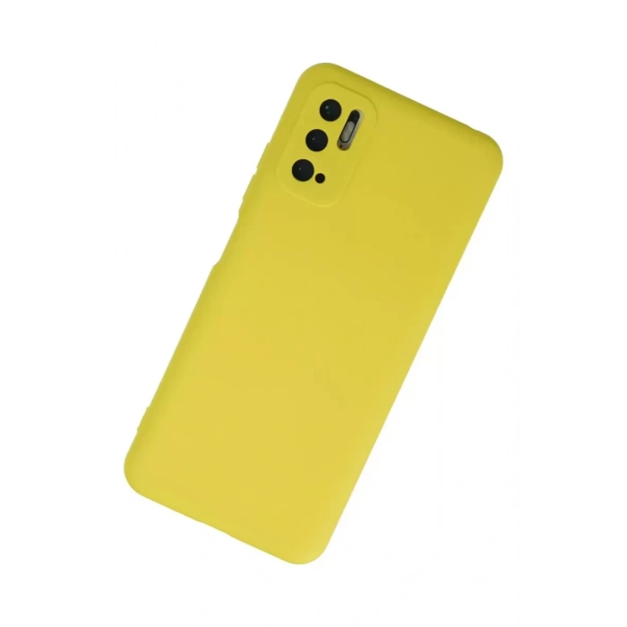 Xiaomi Redmi Note 10 5G Kılıf Nano içi Kadife Silikon - Sarı