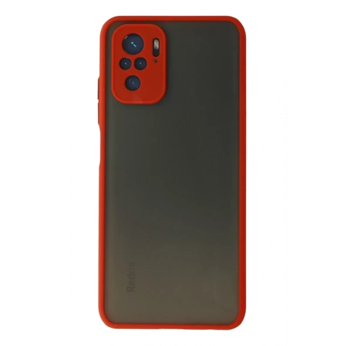 Xiaomi Redmi Note 10 Kılıf Montreal Silikon Kapak - Kırmızı