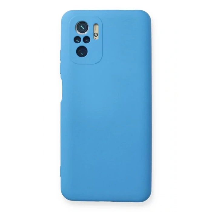 Xiaomi Redmi Note 10 Kılıf Nano içi Kadife Silikon - Mavi