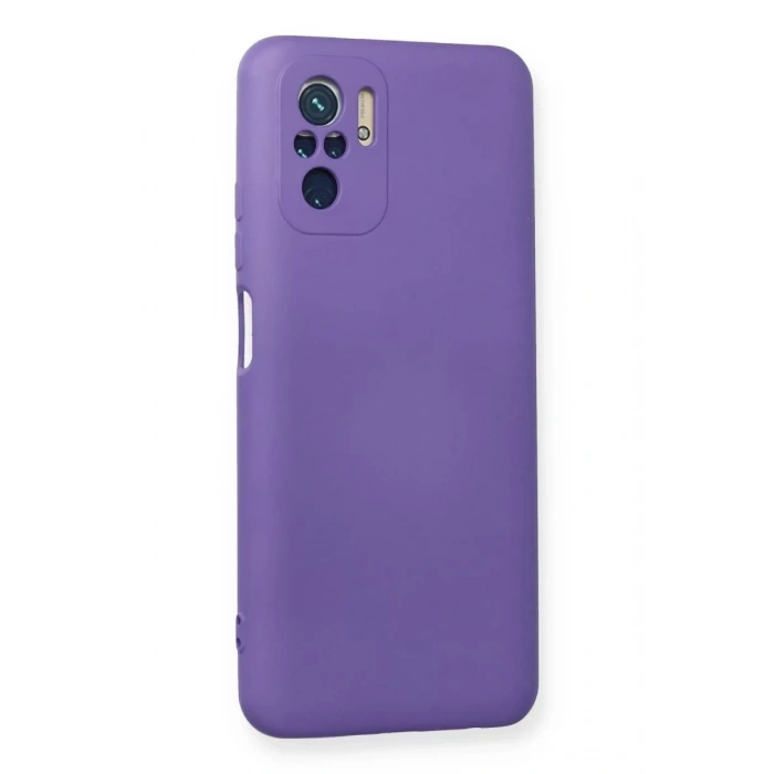 Xiaomi Redmi Note 10 Kılıf Nano içi Kadife Silikon - Mor