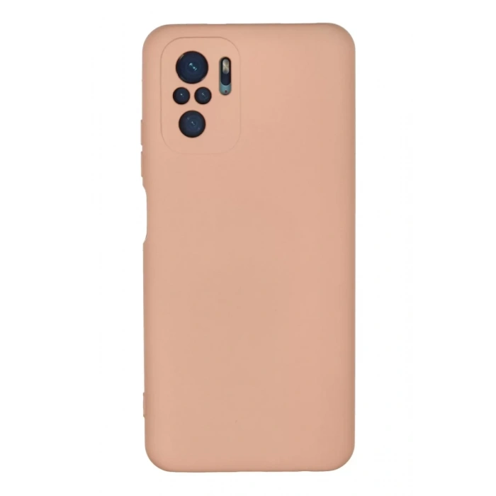 Xiaomi Redmi Note 10 Kılıf Nano içi Kadife Silikon - Pudra
