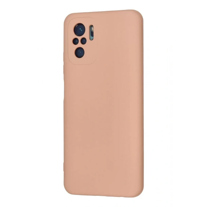 Xiaomi Redmi Note 10 Kılıf Nano içi Kadife Silikon - Pudra