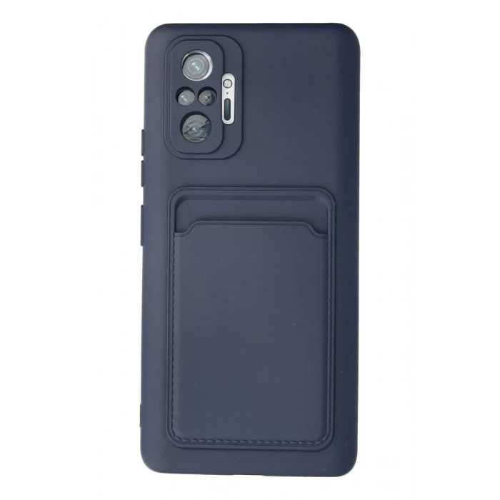 Xiaomi Redmi Note 10 Pro Kılıf Kelvin Kartvizitli Silikon - Lacivert
