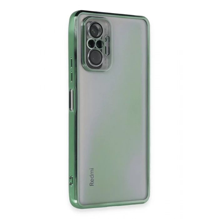 Xiaomi Redmi Note 10 Pro Kılıf Lensli Silikon - Yeşil