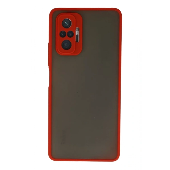 Xiaomi Redmi Note 10 Pro Kılıf Montreal Silikon Kapak - Kırmızı