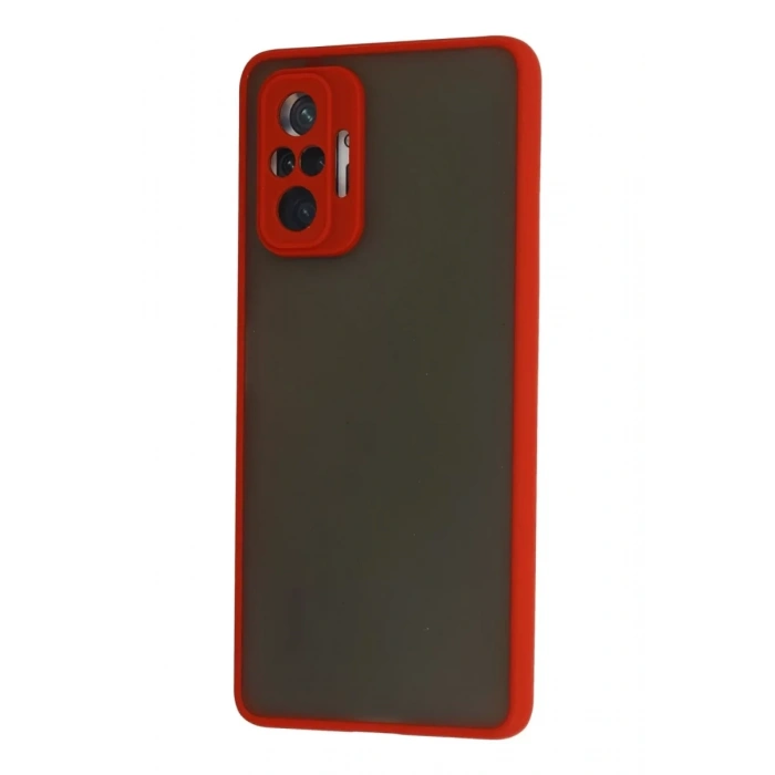 Xiaomi Redmi Note 10 Pro Kılıf Montreal Silikon Kapak - Kırmızı