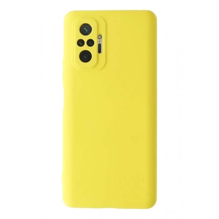 Xiaomi Redmi Note 10 Pro Kılıf Nano içi Kadife Silikon - Sarı