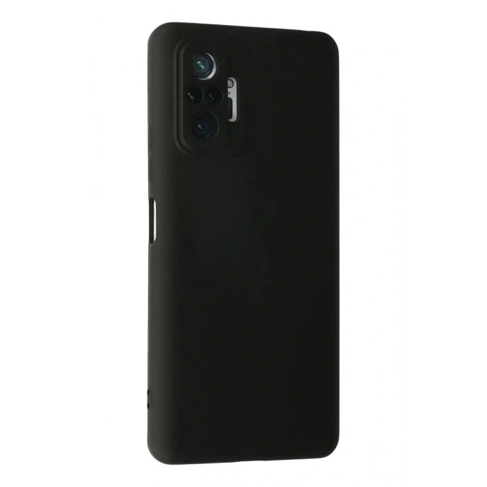 Xiaomi Redmi Note 10 Pro Kılıf Nano içi Kadife Silikon - Siyah