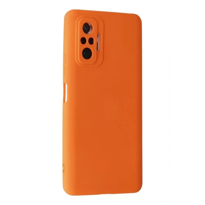 Xiaomi Redmi Note 10 Pro Kılıf Nano içi Kadife Silikon - Turuncu