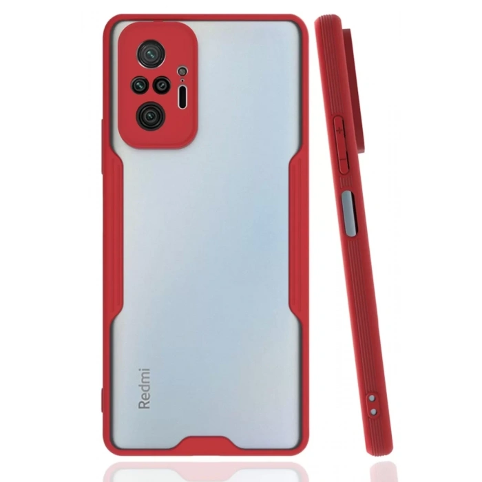 Xiaomi Redmi Note 10 Pro Kılıf Platin Silikon - Kırmızı