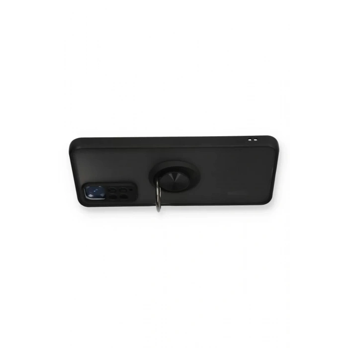 Xiaomi Redmi Note 11 Kılıf Montreal Yüzüklü Silikon Kapak - Siyah