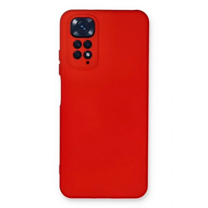 Xiaomi Redmi Note 11 Kılıf Nano içi Kadife Silikon - Kırmızı