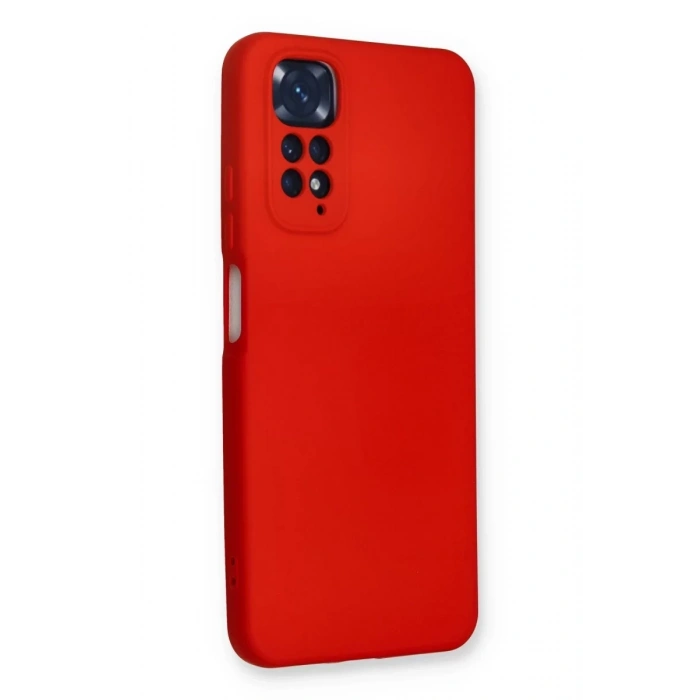 Xiaomi Redmi Note 11 Kılıf Nano içi Kadife Silikon - Kırmızı
