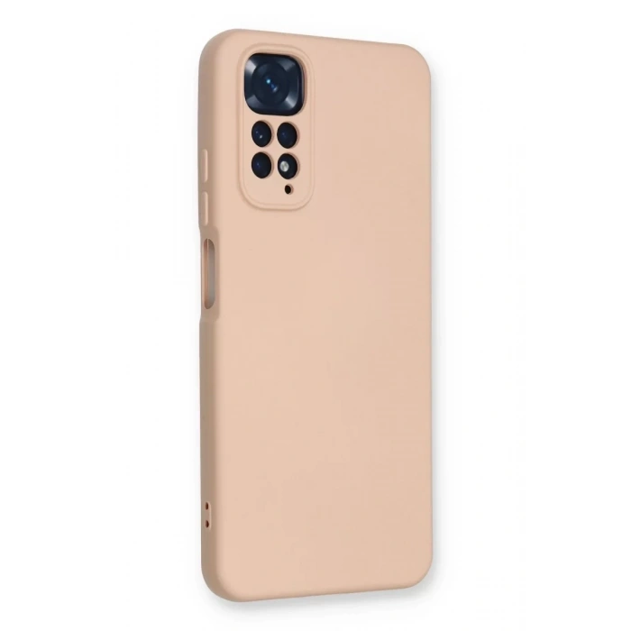 Xiaomi Redmi Note 11 Kılıf Nano içi Kadife Silikon - Pudra