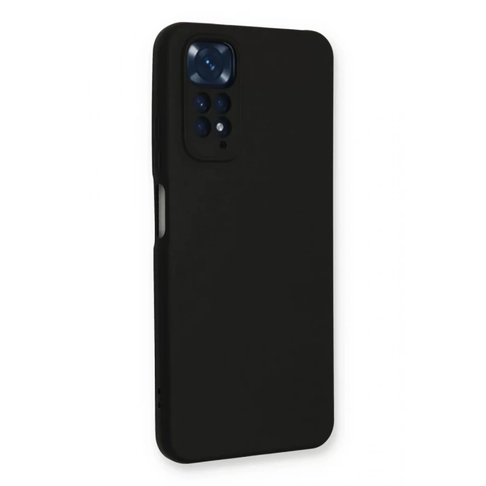 Xiaomi Redmi Note 11 Kılıf Nano içi Kadife Silikon - Siyah