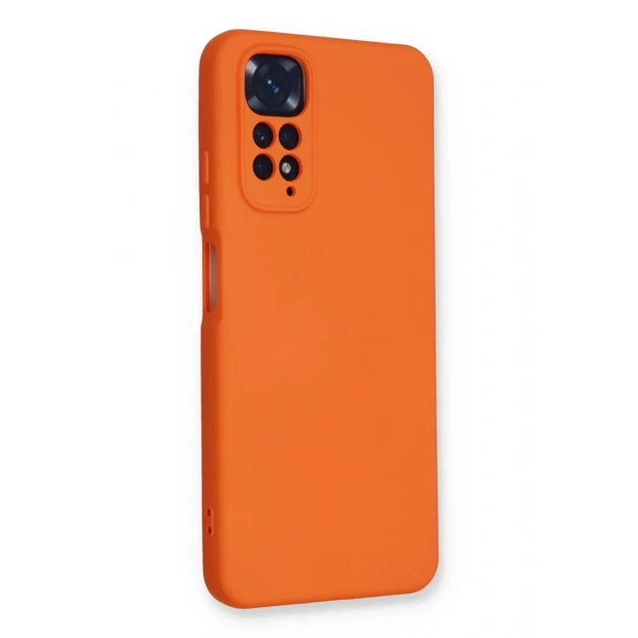 Xiaomi Redmi Note 11 Kılıf Nano içi Kadife Silikon - Turuncu